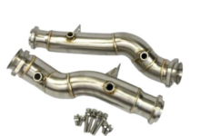 mercedes c63 w205 catted and catless downpipes